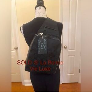 Gucci Backpack, Travel, Sling Bag - Nylon GG Black